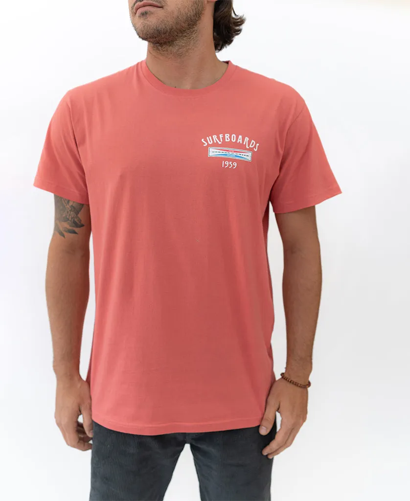 GS Surfboards Tee | Wash Red