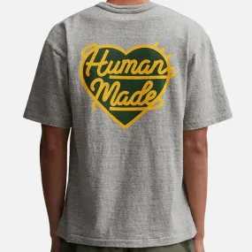 Human Made Green Heart Badge Tee Heather