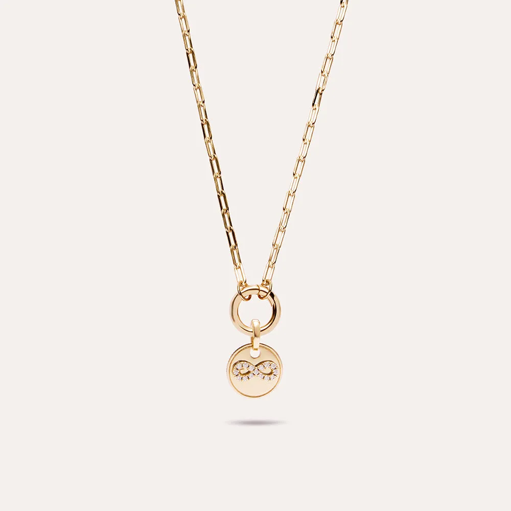 Infinite Pendant in 14kt Gold Over Sterling Silver