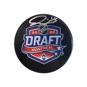 Jake Neighbours St Louis Blues Autographed 2020 NHL Draft Puck - Fan Cave COA