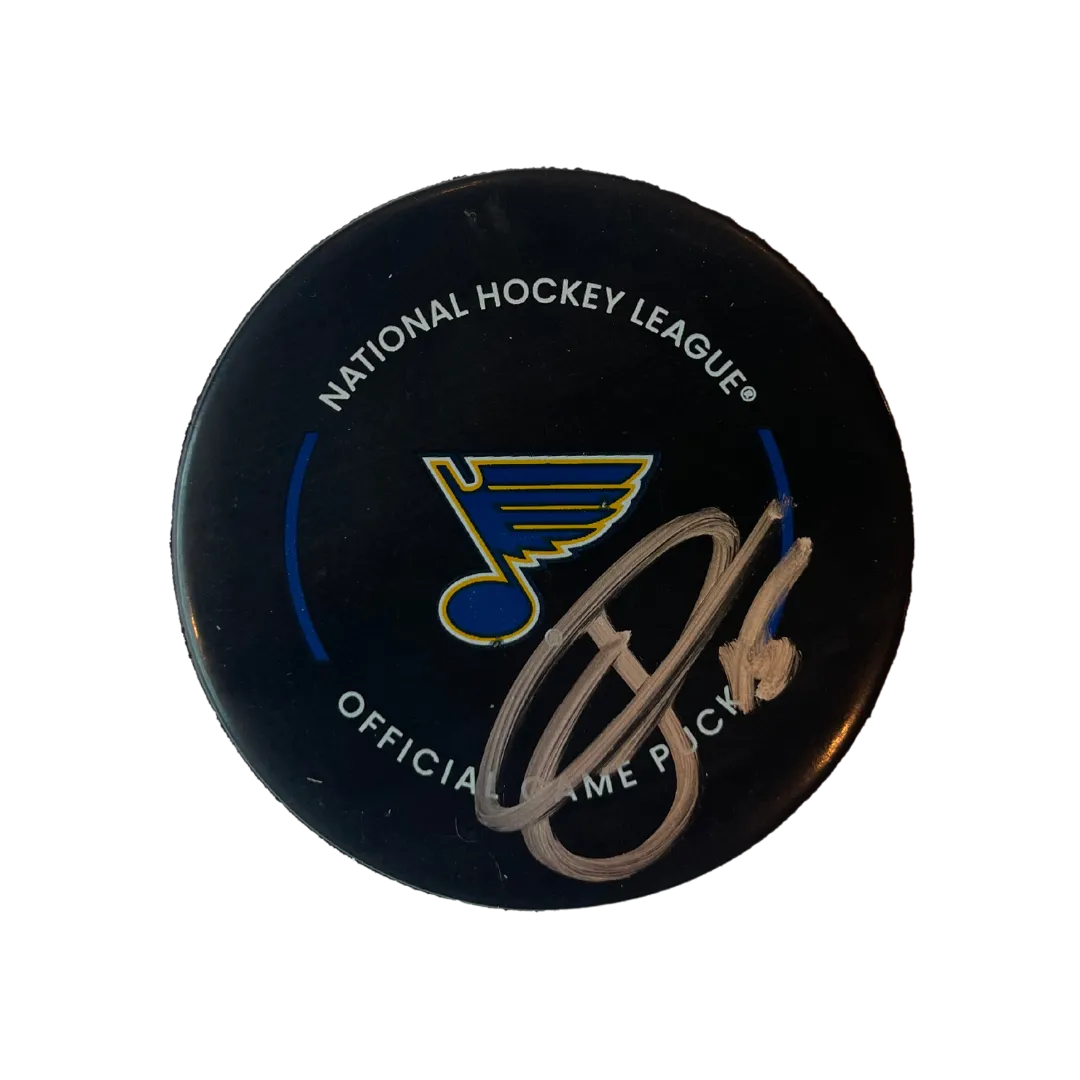 Jakub Vrana St Louis Blues Autographed 2022-2023 Official Game Puck - Fan Cave COA