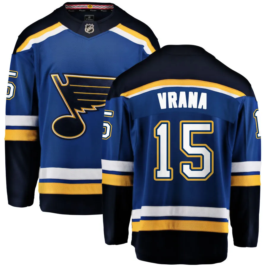 Jakub Vrana St. Louis Blues Fanatics Branded Home Breakaway Jersey - Blue