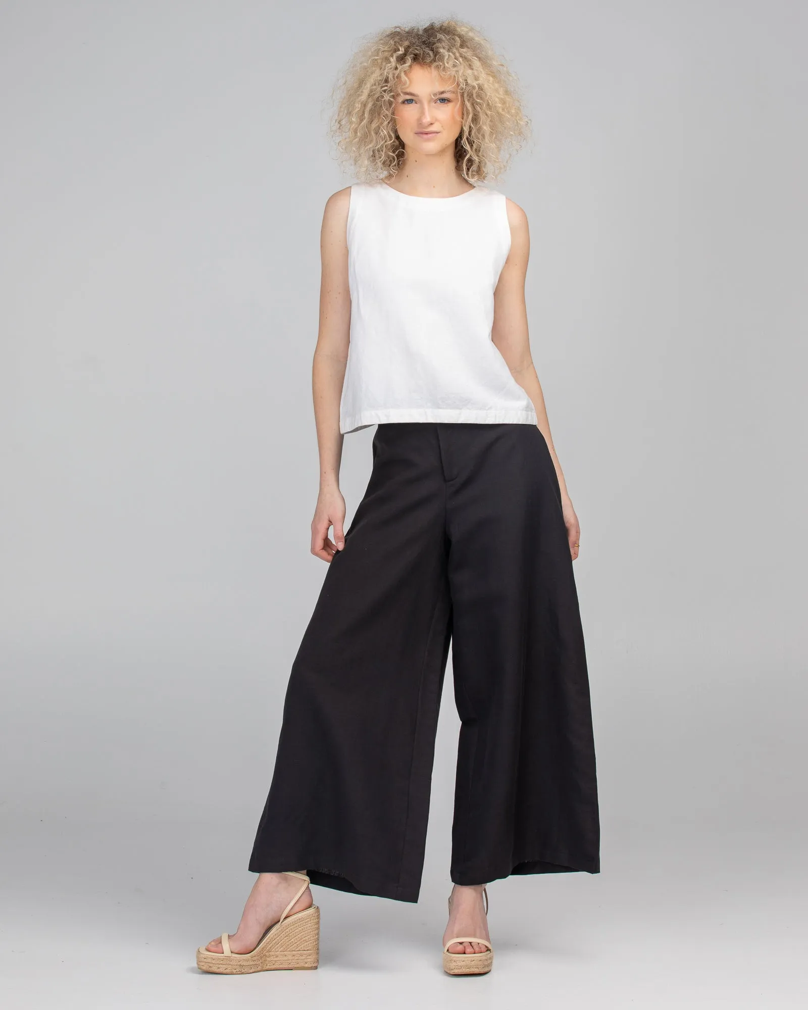 Jedda Linen Pant - Black