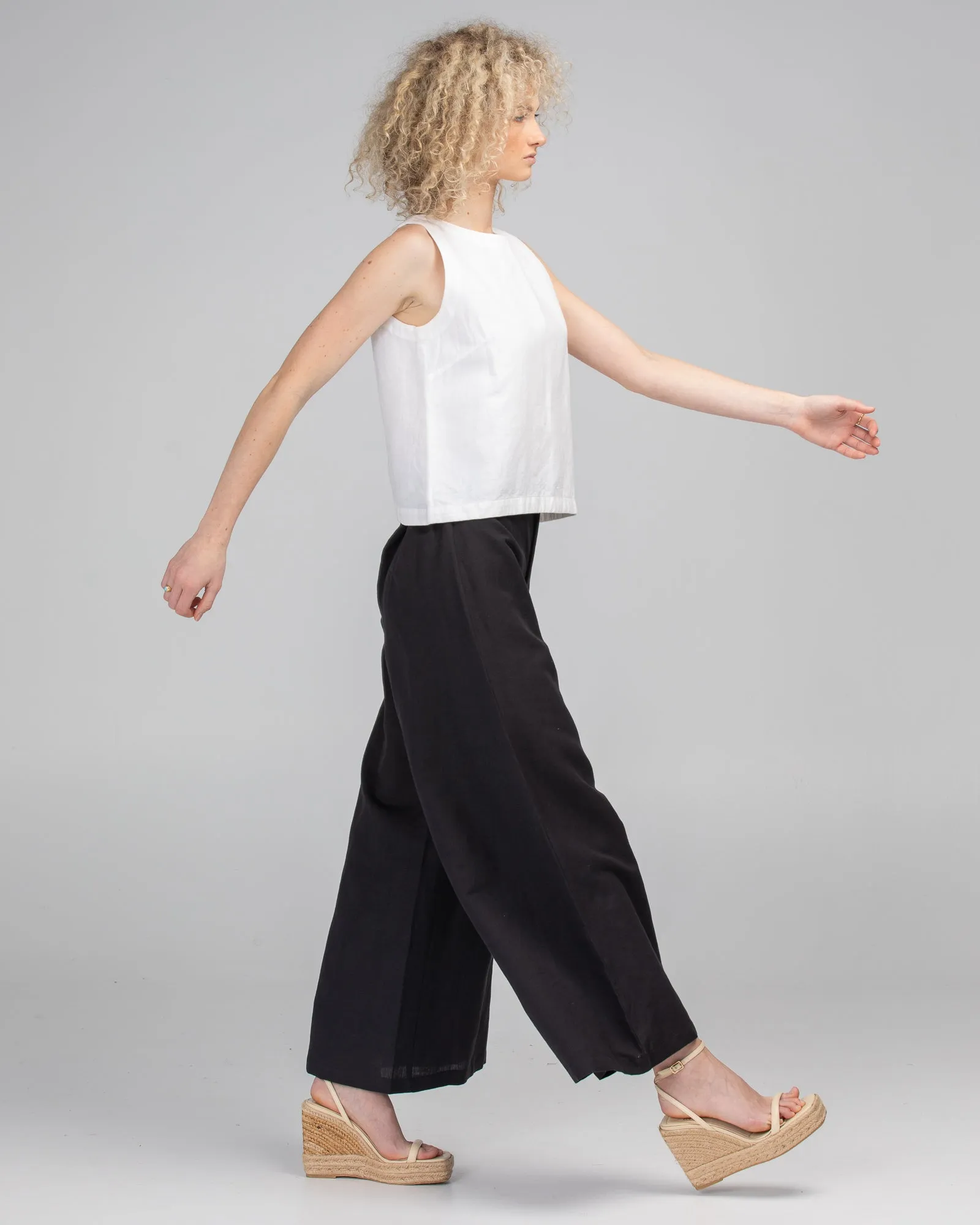 Jedda Linen Pant - Black