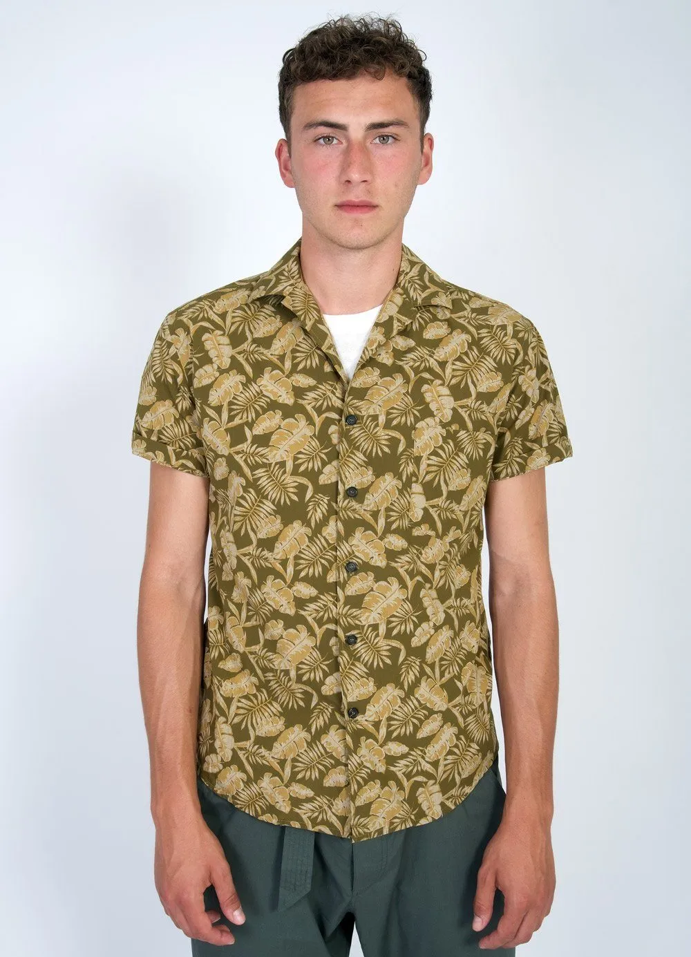 JONNY | Printed Short Sleeve Shirt | Khakiplant