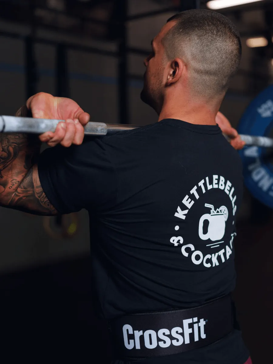 Kettlebells and Cocktails T-shirt