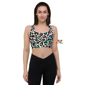 Leopard Print Longline Sports Bra