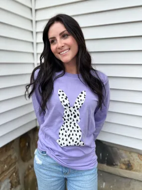 Long Sleeve Dalmatian Print Bunny Tee