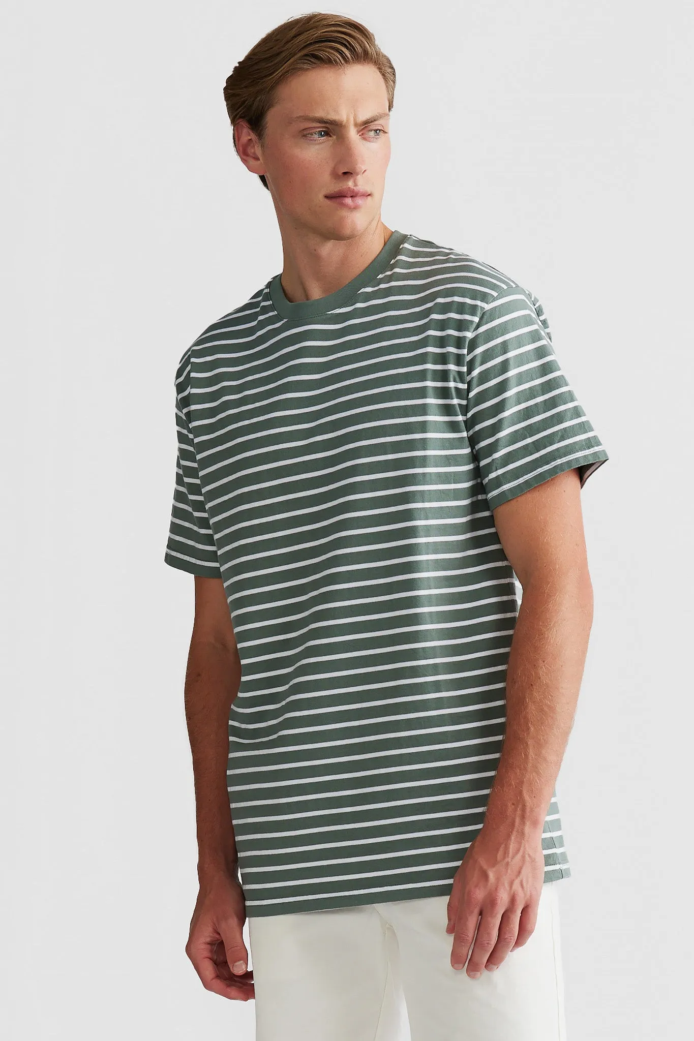 Louis Stripe T Shirt Sage