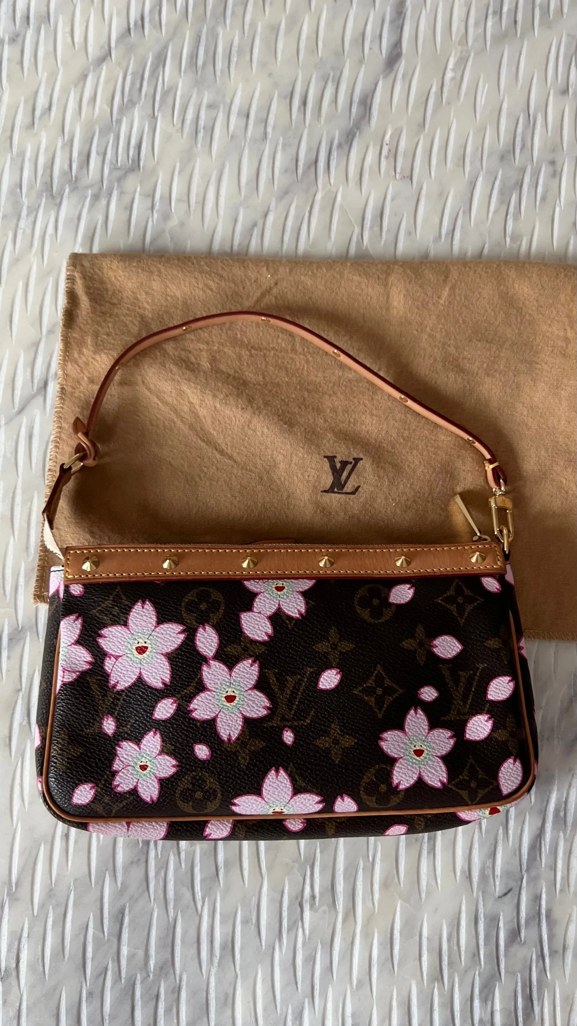 Louis Vuitton Monogram Canvas Limited Edition Cherry Blossom Pochette