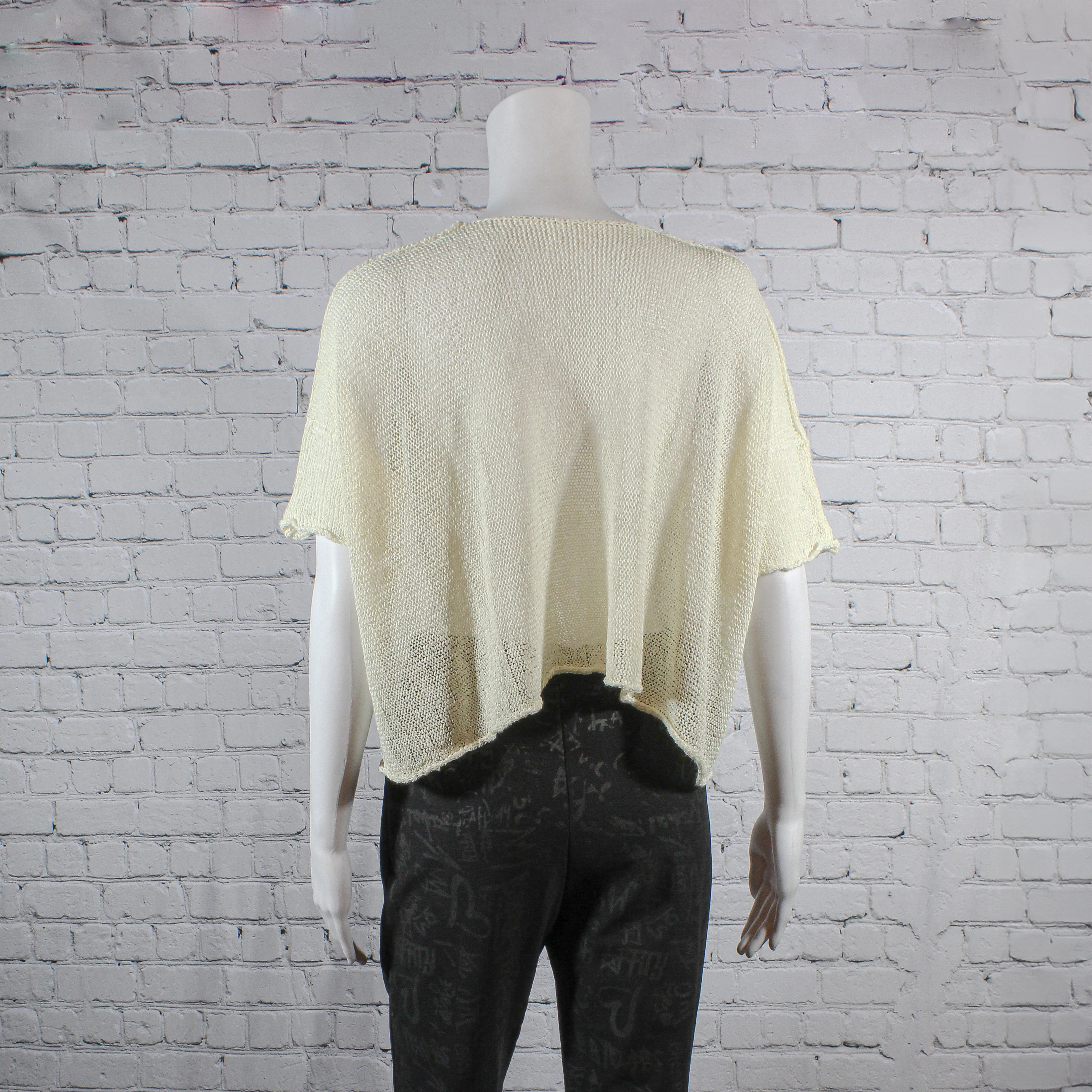 NEW! Willie Top in Cream or Black Raffia by Paper Temples