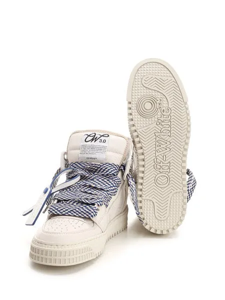 Off-white "off court 3.0" high-top sneakers beige/blue