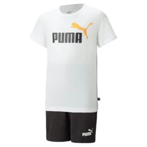 Puma Children's and boy's outfit T-shirt and shorts in jersey 847310-57 white-black