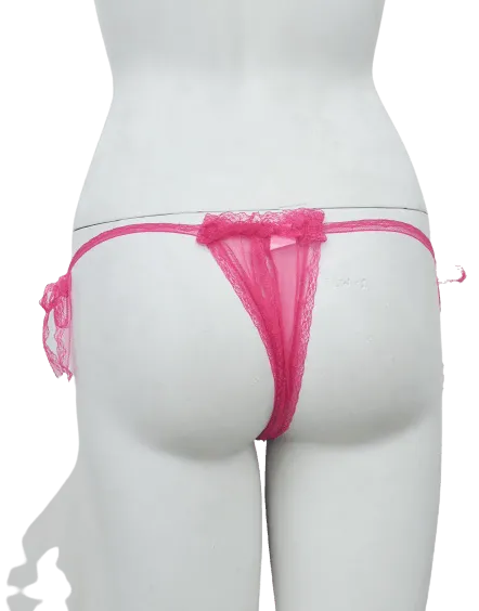 Sexy String Net & Lace Tie Up Thong G String Panty For Women