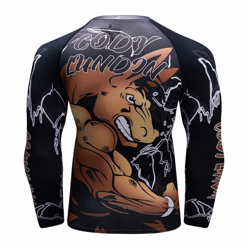 Stallion Horse Compression 'Get in the Ring' Elite Long Sleeve Rashguard