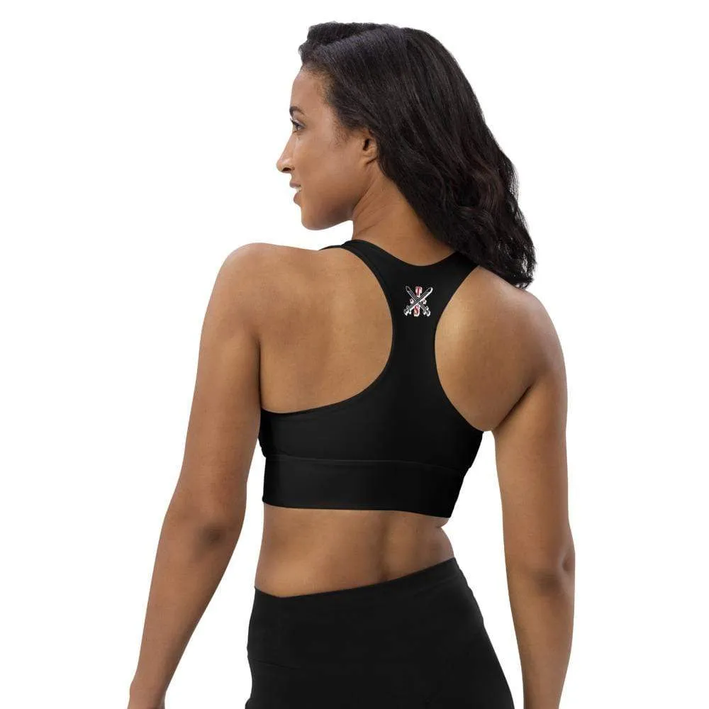 Summer 2021 Black Longline sports bra