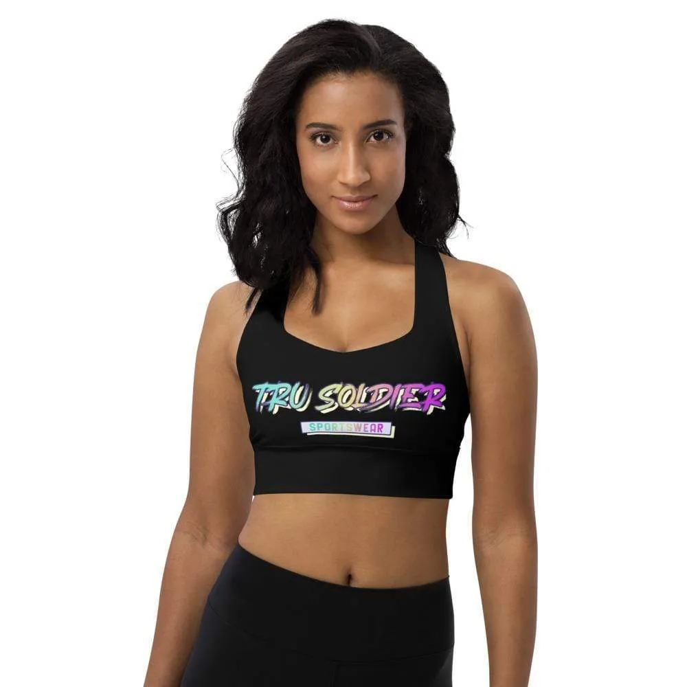 Summer 2021 Black Longline sports bra