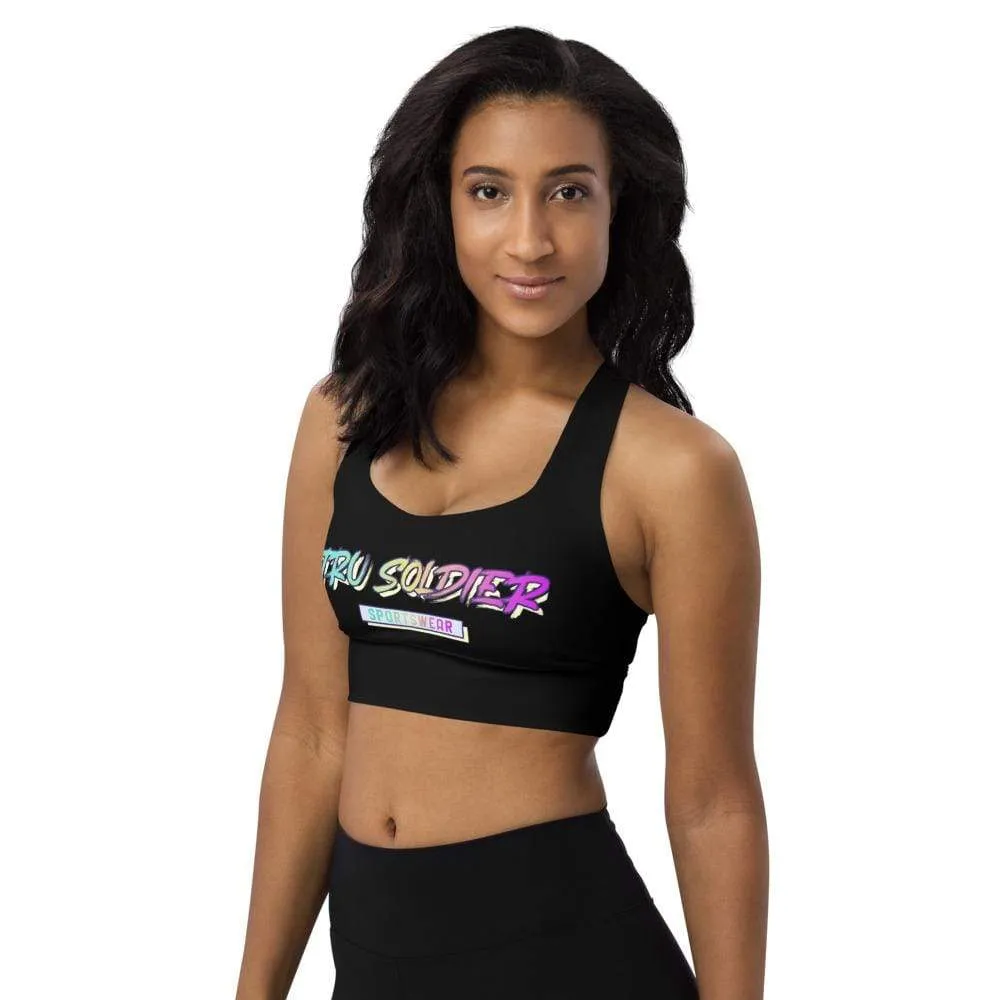 Summer 2021 Black Longline sports bra