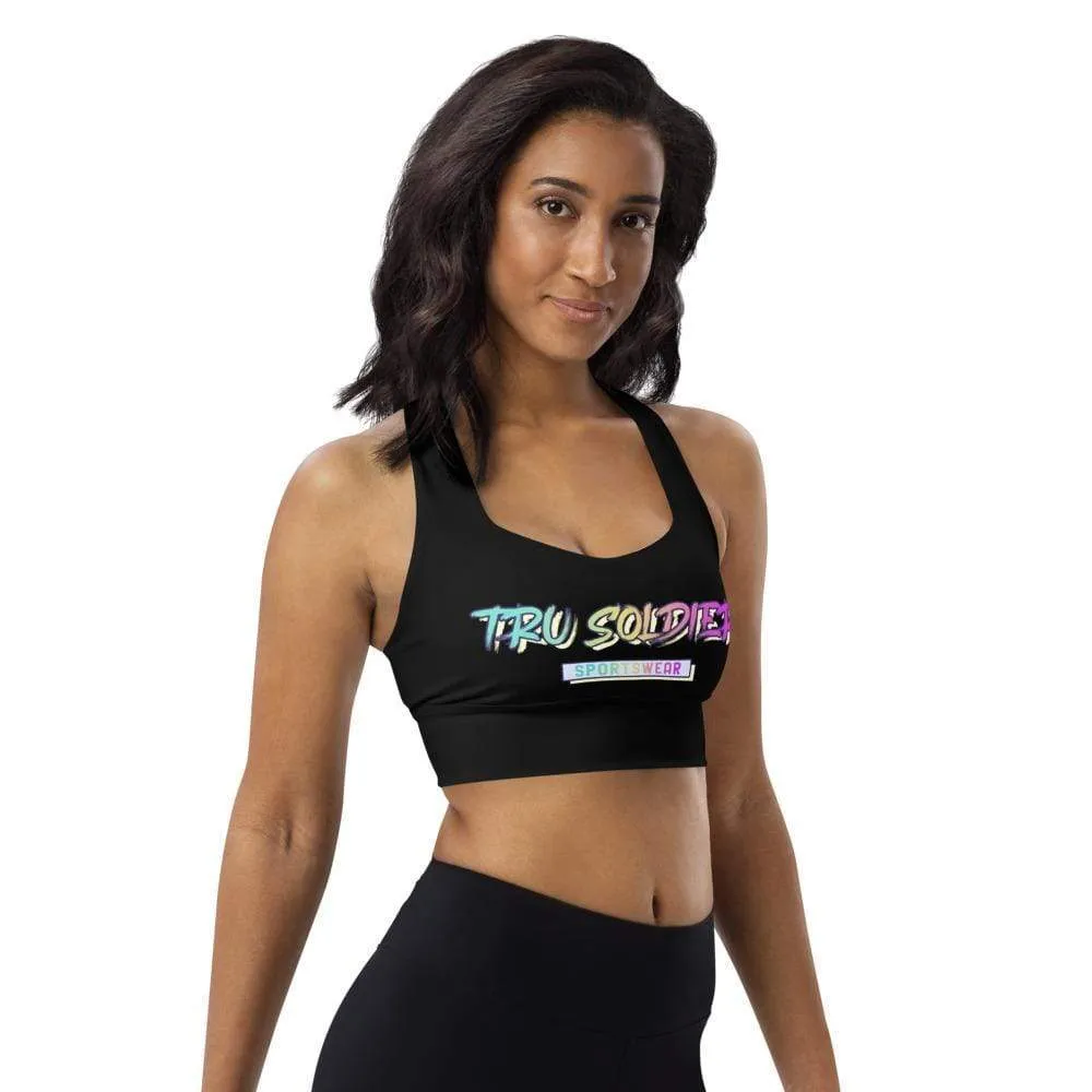 Summer 2021 Black Longline sports bra