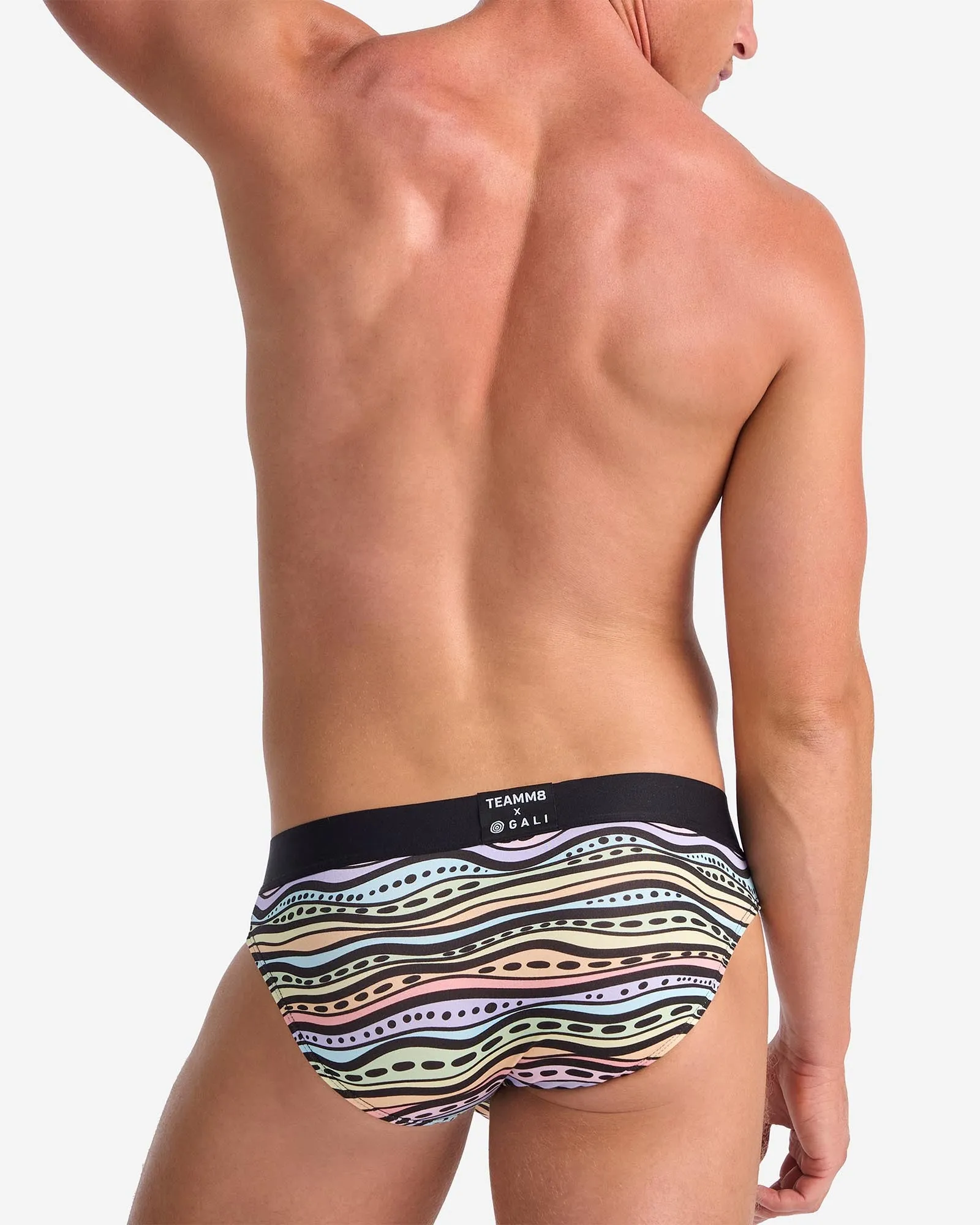 TEAMM8 x Gali Brief - Worimi Waves (Rainbow)