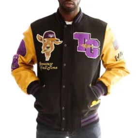 Top Gun The Goat Varsity Jacket (Black/Yellow) TGJ2349