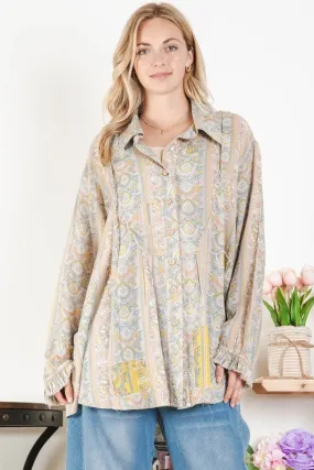 TRINA PRINTED OVERSIZED SHIRT