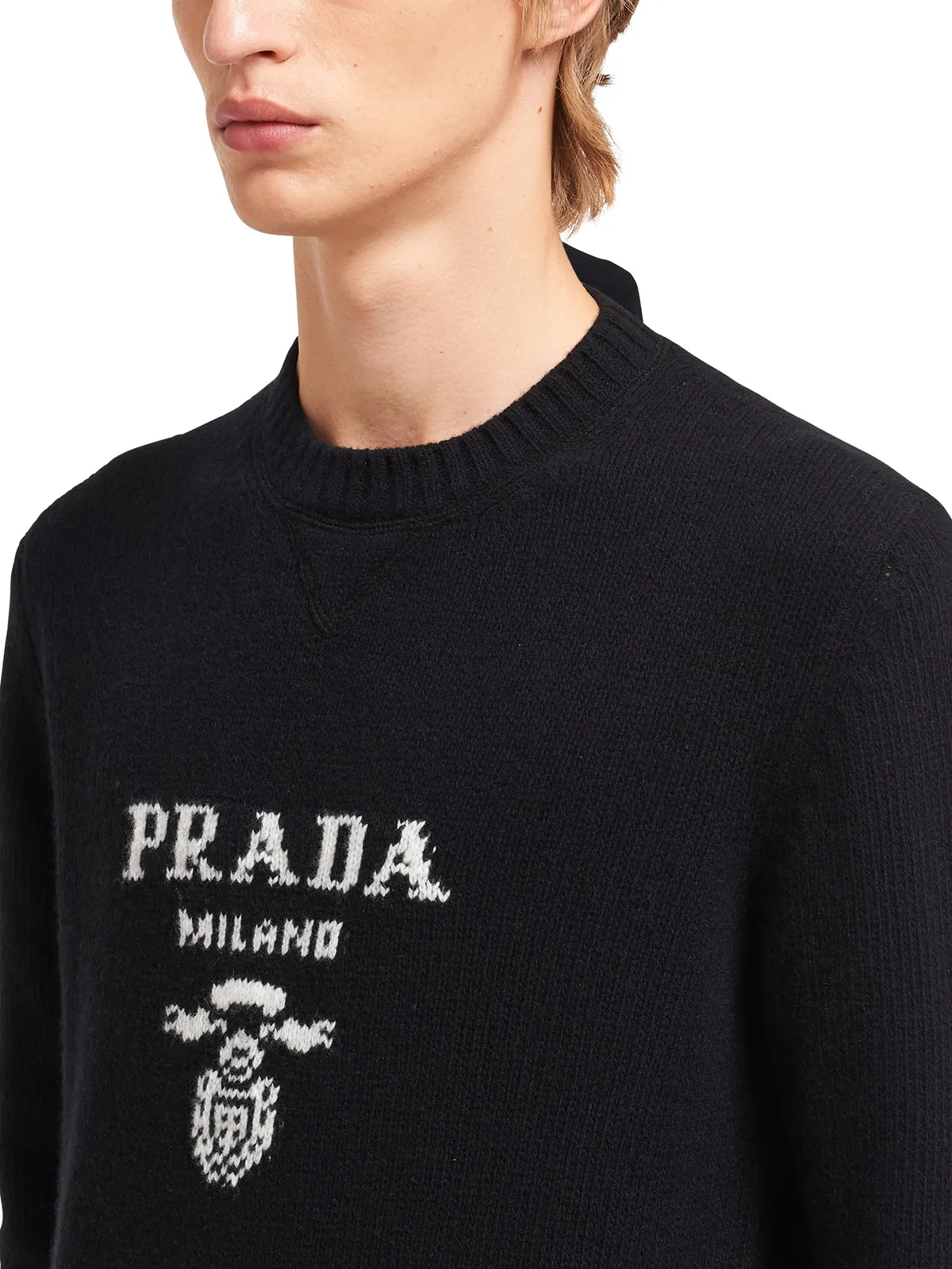 Wool and cashmere crew-neck sweater